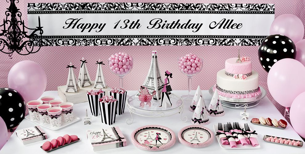 13Th Birthday Gift Ideas For Girl
 Pink Paris 13th Birthday Party Supplies Party City