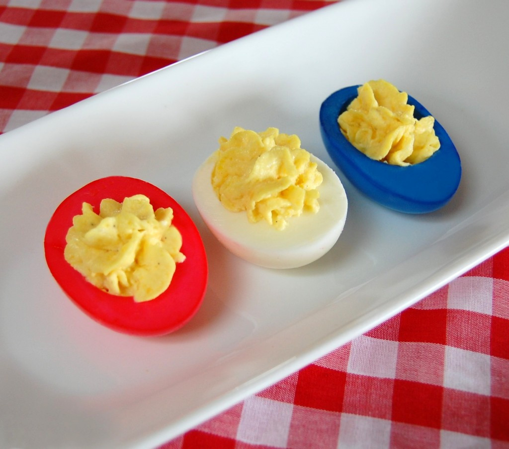 4Th Of July Deviled Eggs
 Red White & Blue Deviled Eggs