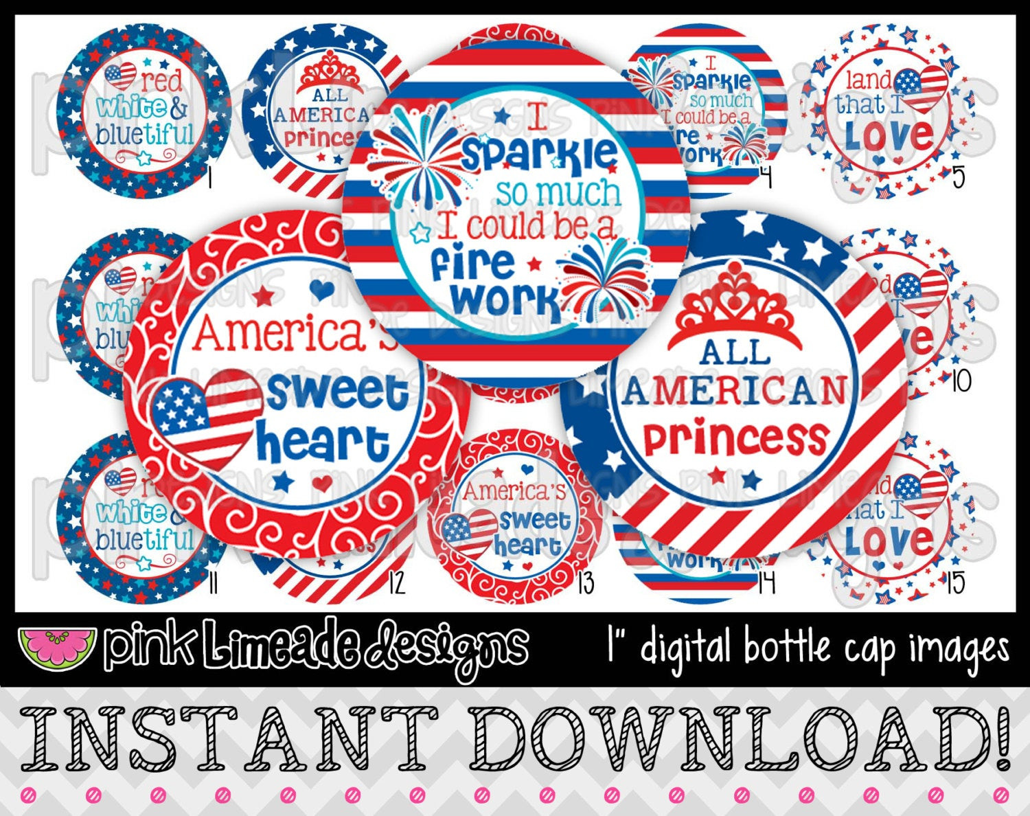 4th Of July Love Quotes
 Land That I Love cute 4th of July sayings INSTANT DOWNLOAD