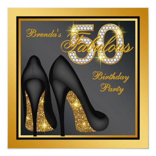 50 And Fabulous Birthday Decorations
 Gold High Heel Shoe Fabulous 50th Birthday Party