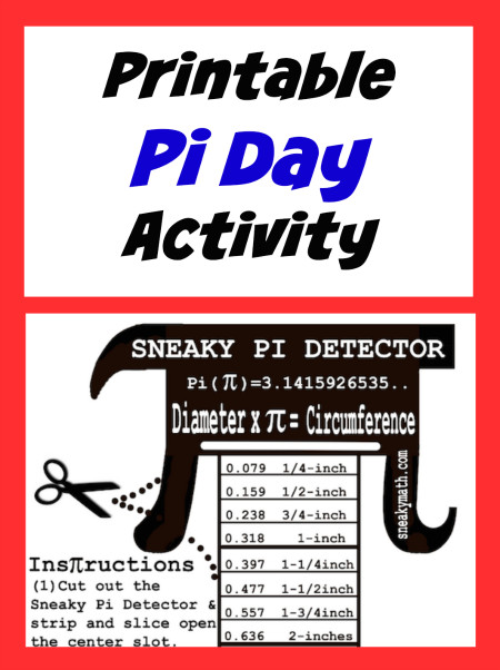 Activities Done On Pi Day
 Pi Day Printable Activity Make Your OwnSneaky Pi Detector