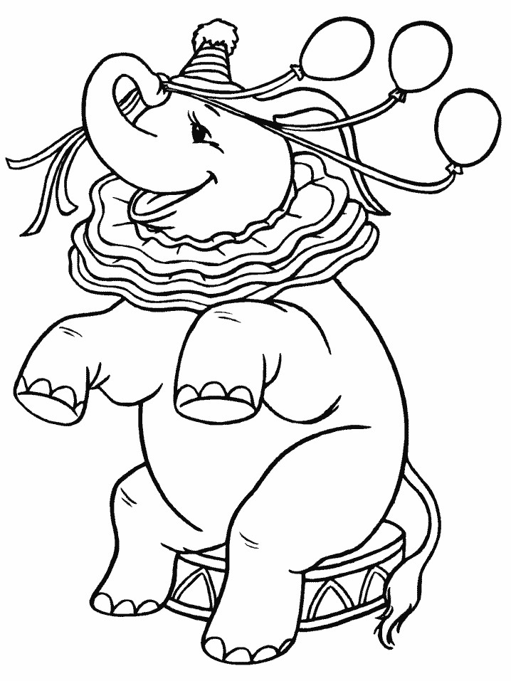 Animals Printable Coloring Pages
 Circus Animals Coloring Pages