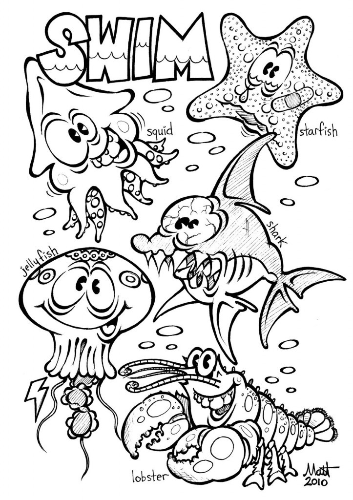Animals Printable Coloring Pages
 Free Printable Ocean Coloring Pages For Kids
