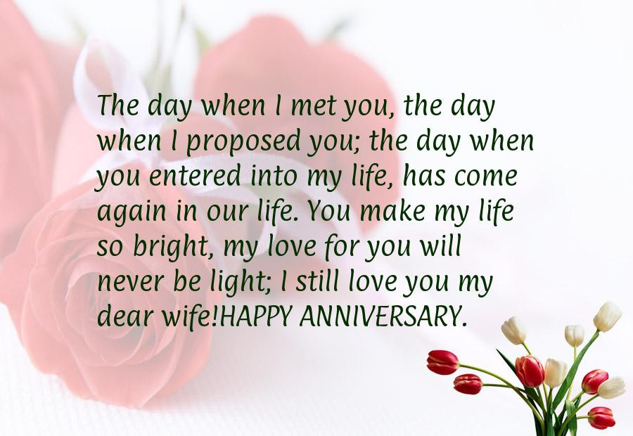 Anniversary Quotes For Wife
 Anniversary Words for Wife