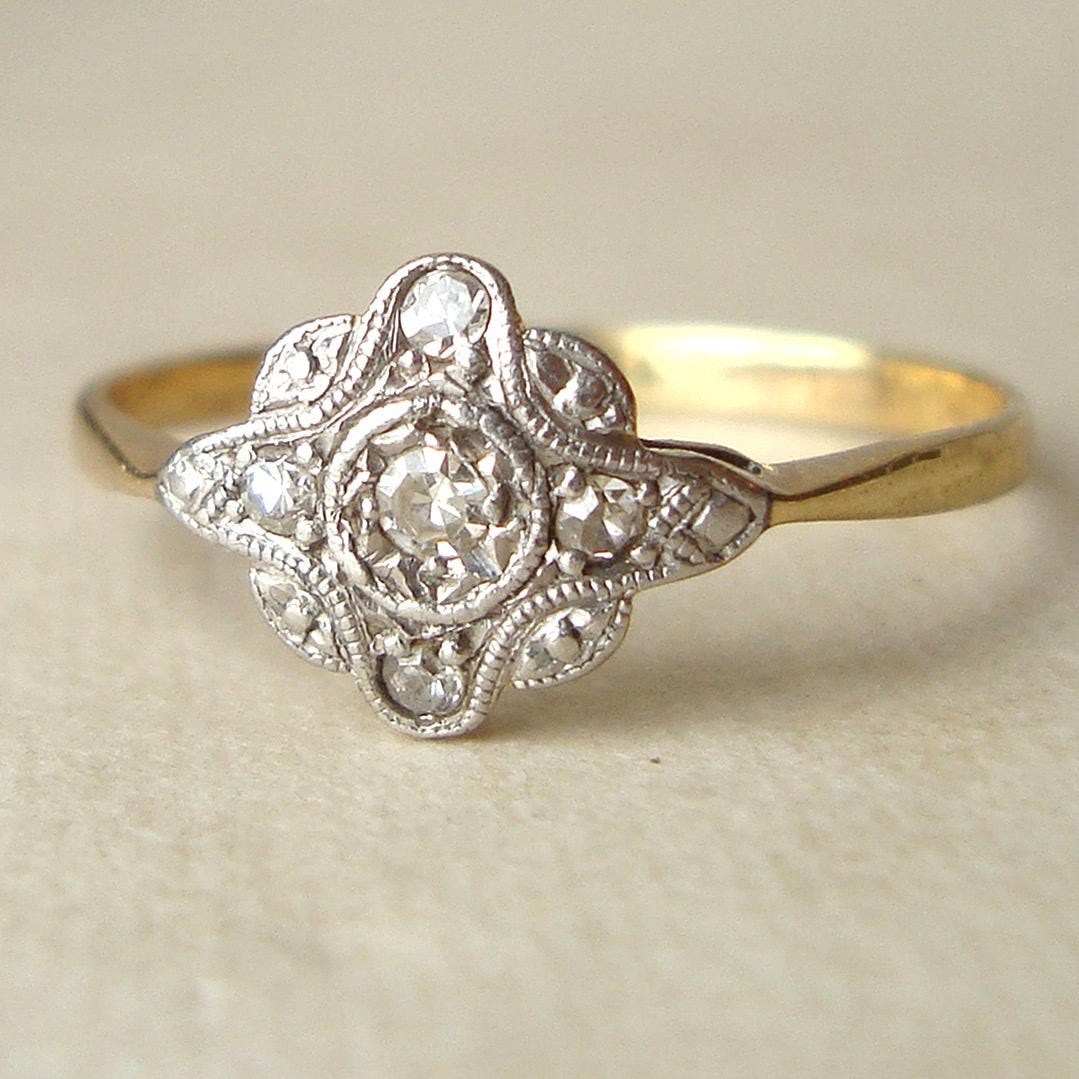 Antique Wedding Ring
 Art Deco Engagement Ring Antique Diamond Ring Diamond & 9k