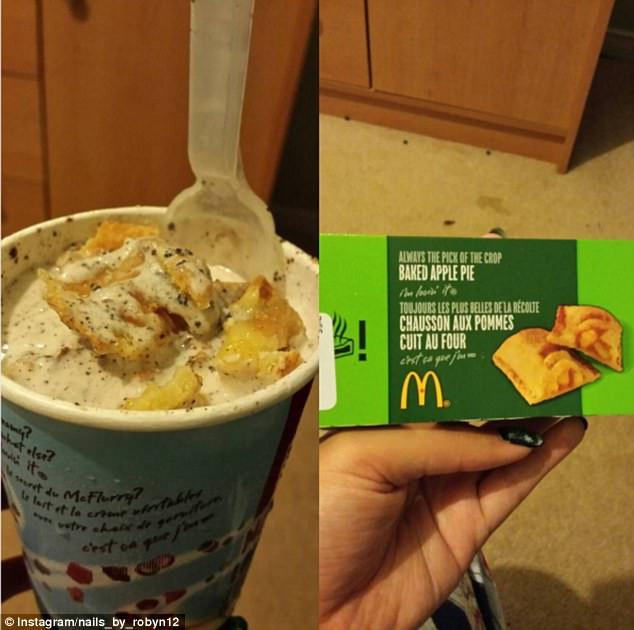 Apple Pie Mcflurry
 Proof that secret menus at McDonald s DO exist
