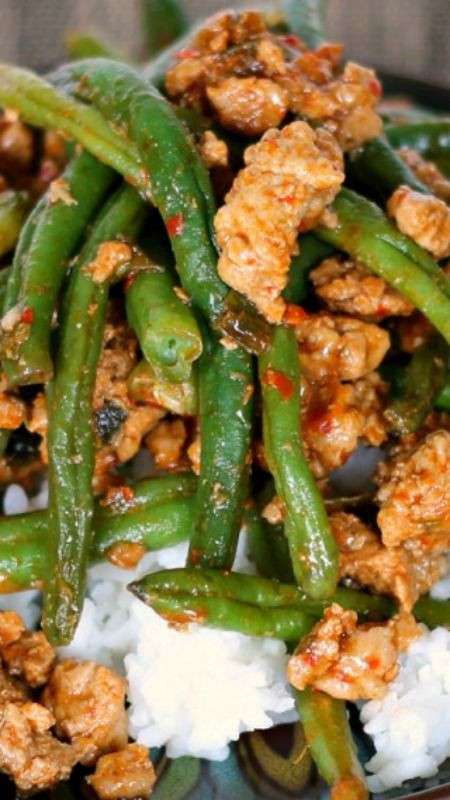Asian Ground Turkey Recipes
 MADE Chinese Green Beans with Ground Turkey over Rice
