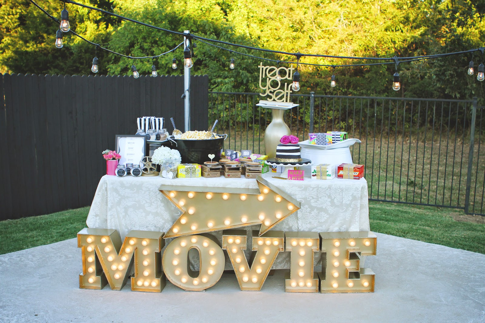 Backyard Party Ideas For Teens
 PB J Babes Movie Night Under the Stars