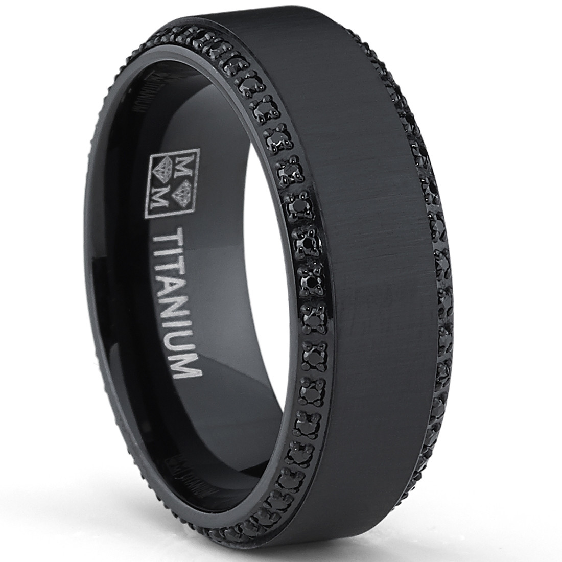 Black Mens Wedding Ring
 Stylish matte black mens wedding bands Matvuk