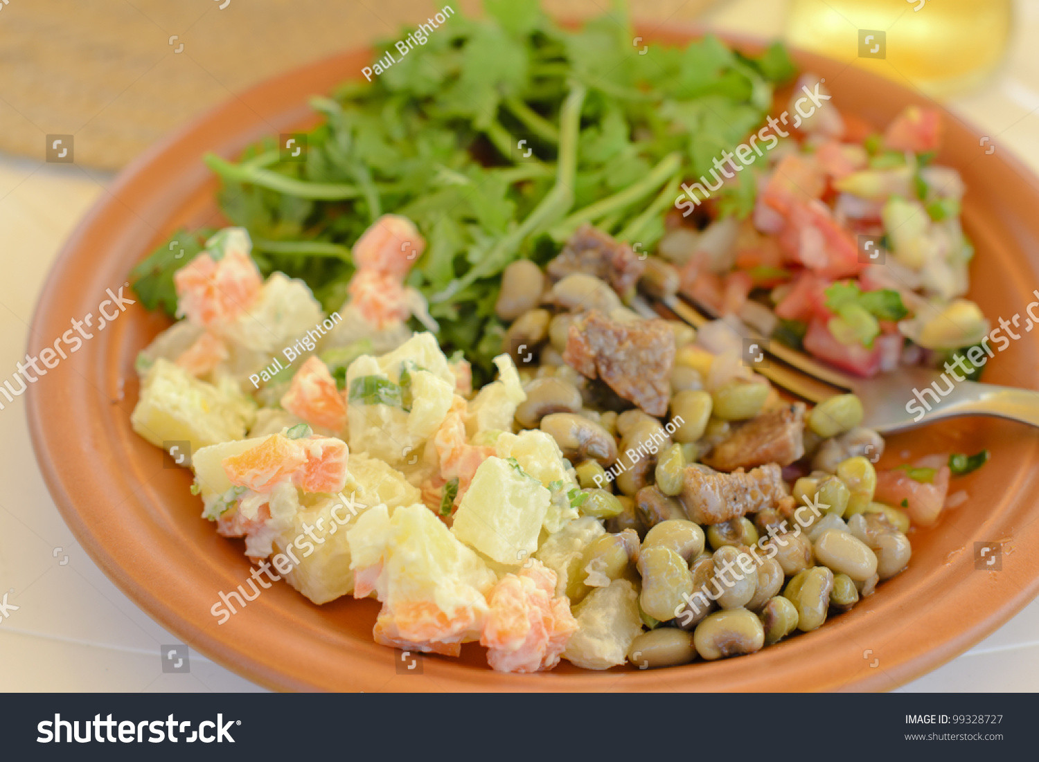 Brazilian Side Dishes
 Bbq Salads Plate Traditional Brazilian Side Stock