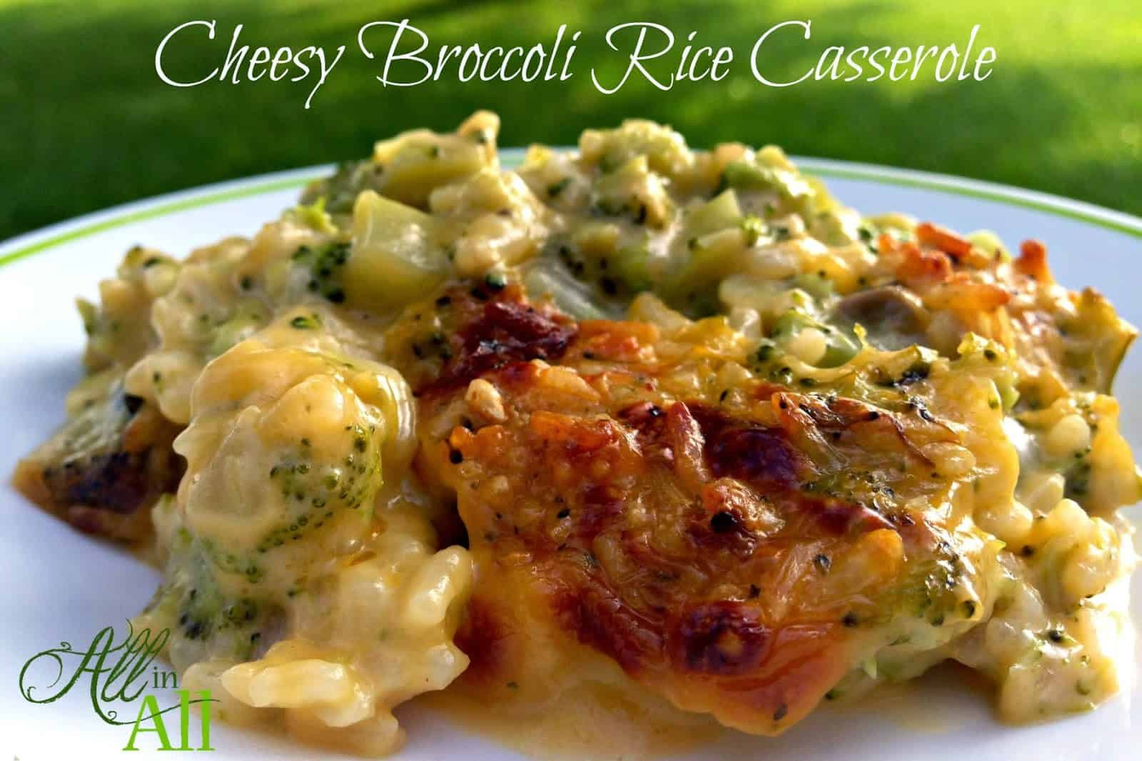 Broccoli Rice Casserole Cheese Whiz
 Cheesy Broccoli Rice Casserole All in All