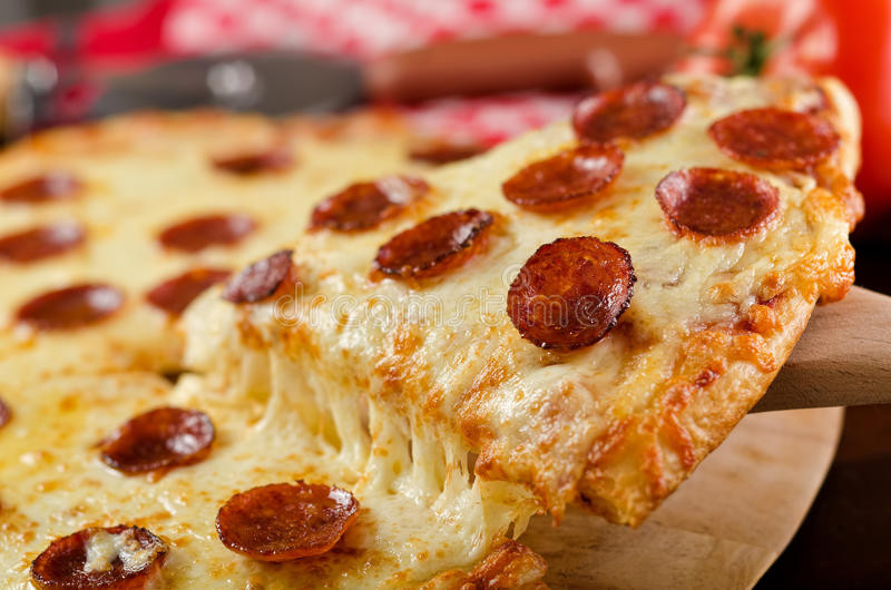 Calories In A Slice Of Pepperoni Pizza
 Pepperoni Pizza Slice stock image Image of calories