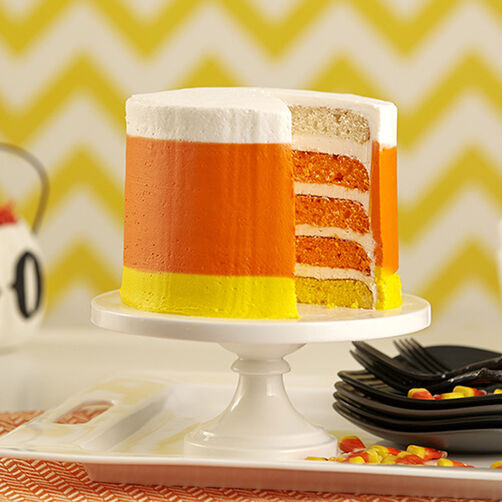Candy Corn Colors
 Cake in Candy Corn Colors