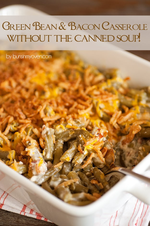 Canned Green Bean Casserole
 Green Bean Casserole without the soup