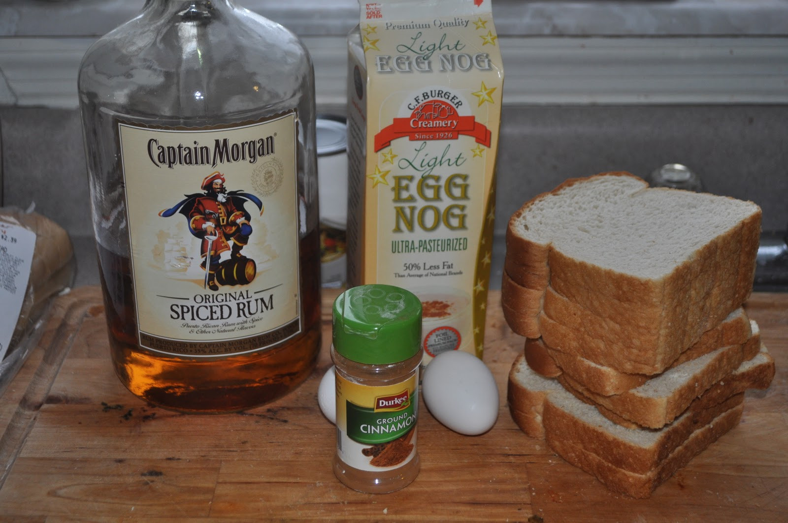 Captain Morgan And Eggnog
 Meals For Real Rum and Eggnog French Toast