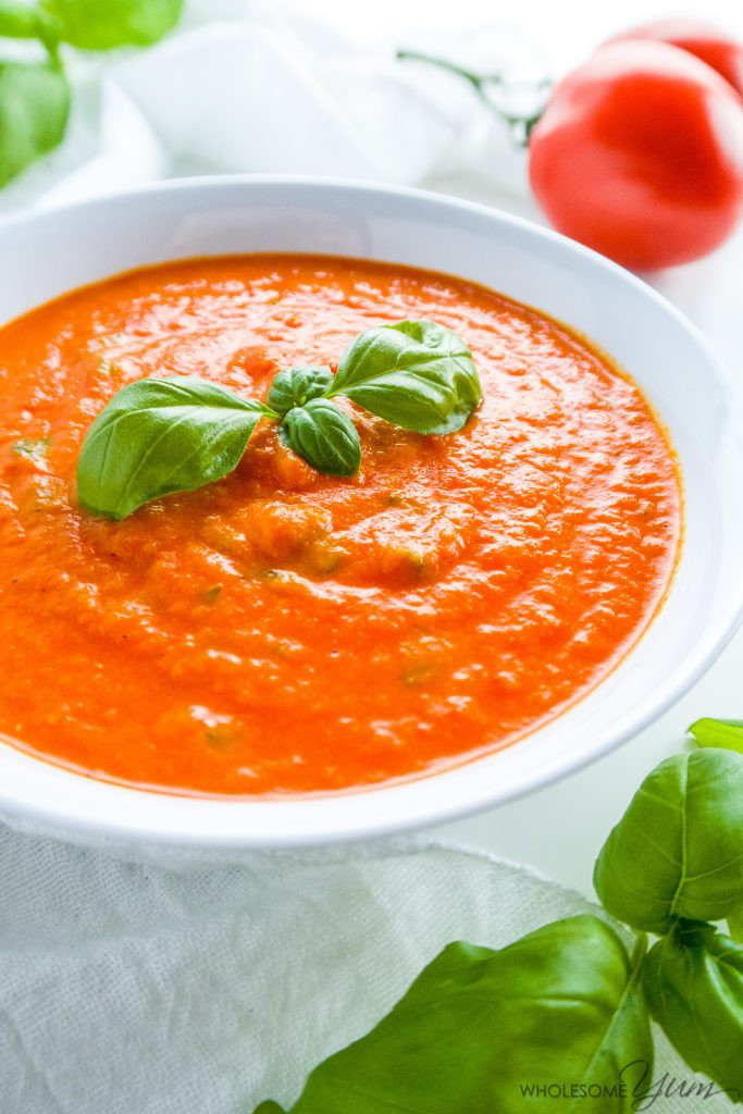 Carbs In Tomato Soup
 5 Ingre nt Roasted Tomato Soup Low Carb Gluten free
