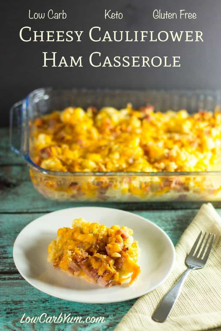 Cauliflower Recipes Low Carb
 Cheesy Cauliflower Ham Casserole