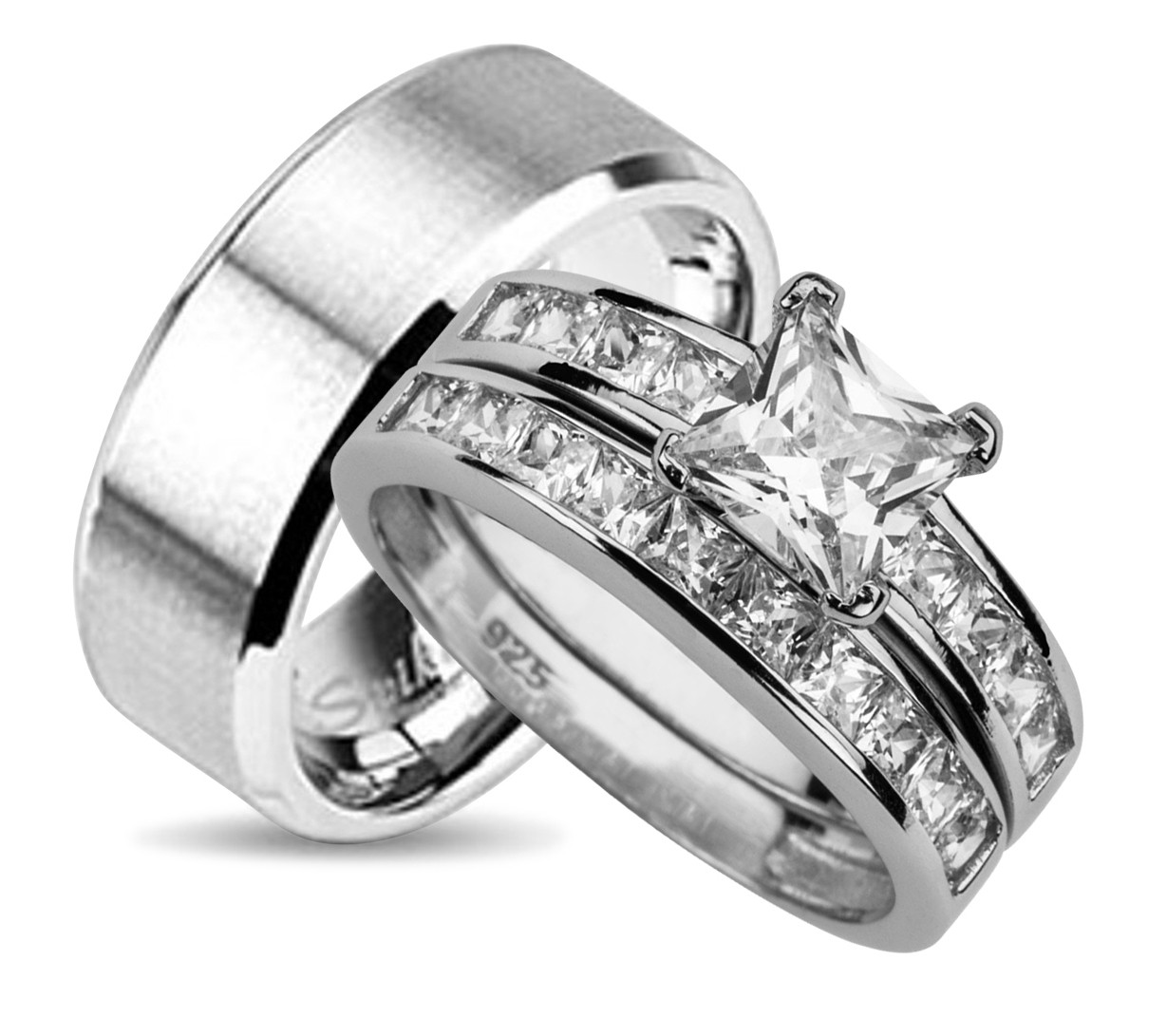 Cheap Matching Wedding Bands
 View Full Gallery of Beautiful Cheap Wedding Sets His and