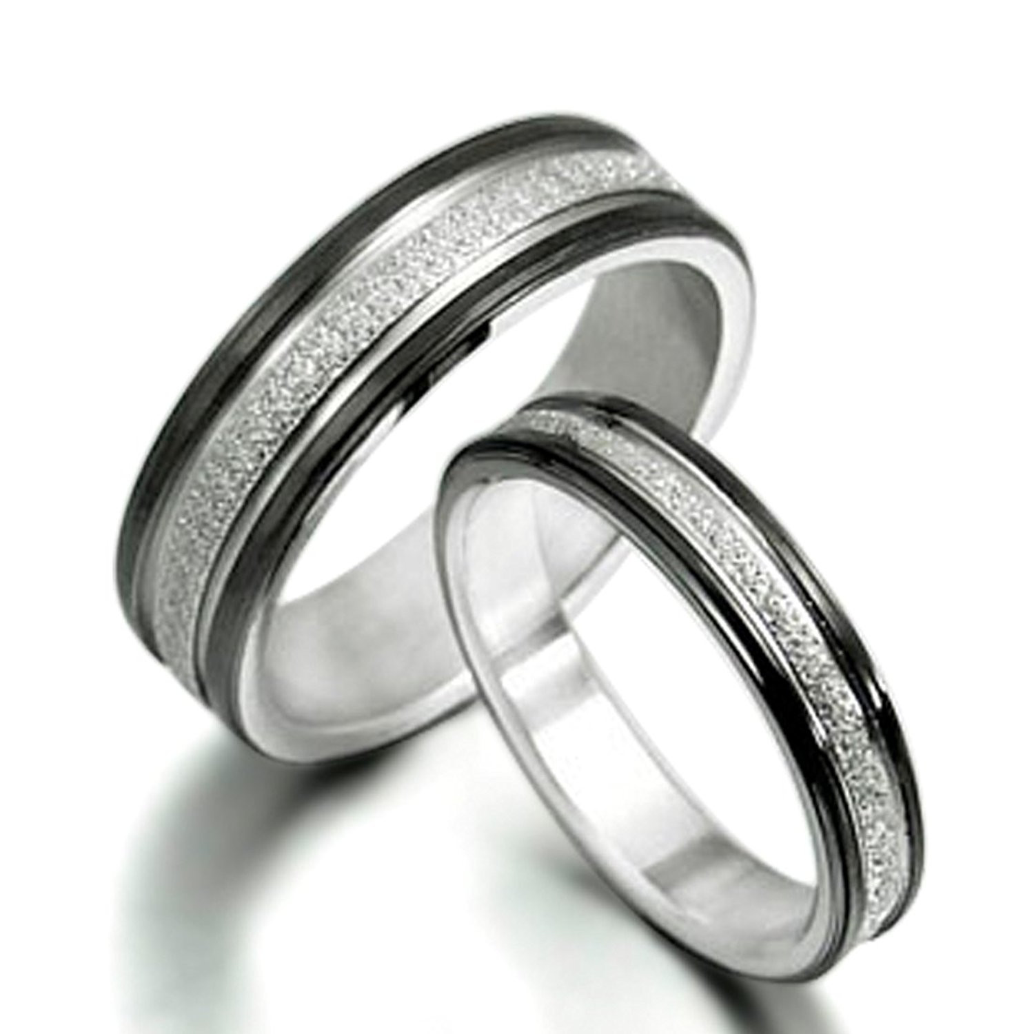 Cheap Matching Wedding Bands
 Awesome His and Hers Matching Wedding Bands Titanium