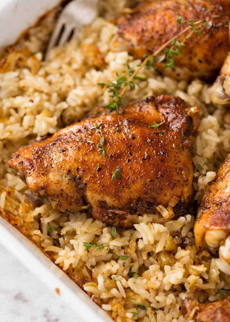 Chicken Baked Recipe
 Oven Baked Chicken and Rice