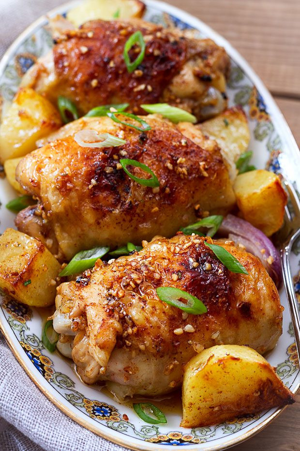 Chicken Baked Recipe
 Baked Garlic Chicken and Potatoes — Eatwell101