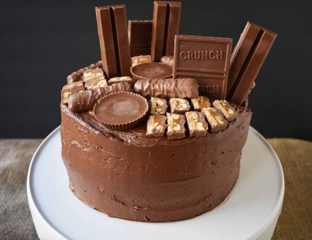 Chocolate Birthday Cake Recipes
 Candy Bar Stash Chocolate Cake – Modern Honey