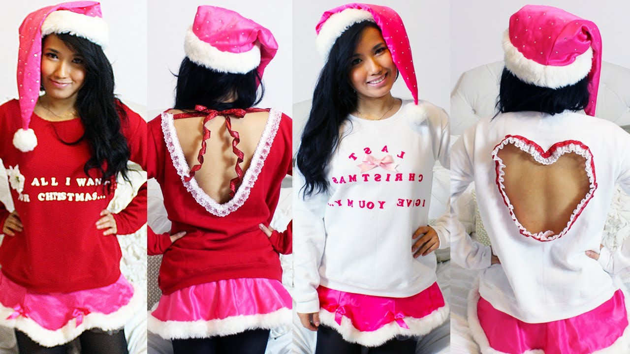 Christmas Sweater DIY
 DIY 2 Styles of "Ugly" Christmas Sweaters 2012