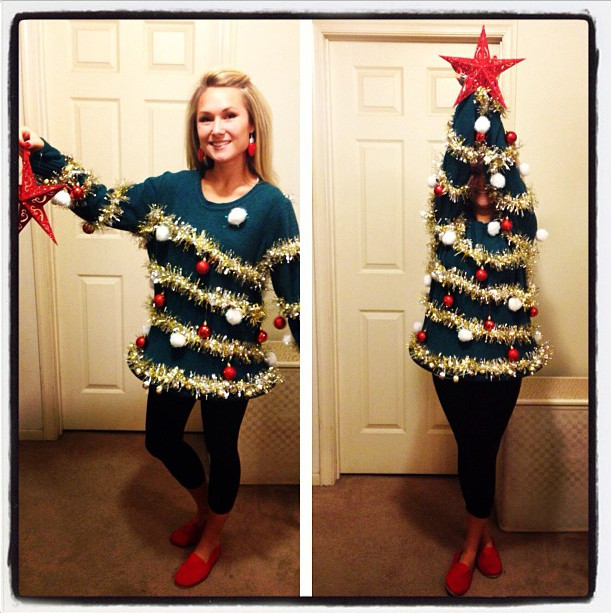 Christmas Sweater DIY
 ADULTS DIY Ugly Christmas Tree Sweater Really Awesome