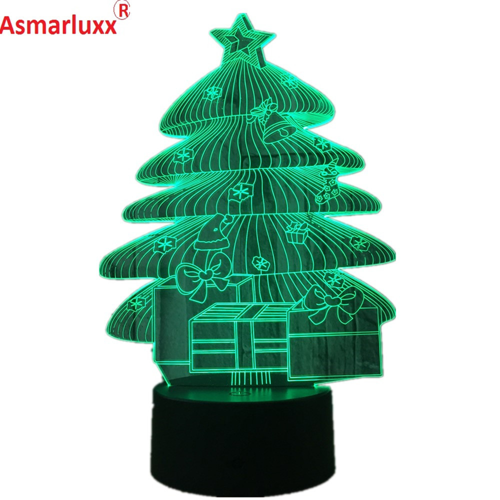Christmas Tree Lava Lamp
 Christmas Tree 3D LED Lamp Atmosphere Lamp USB Night Light