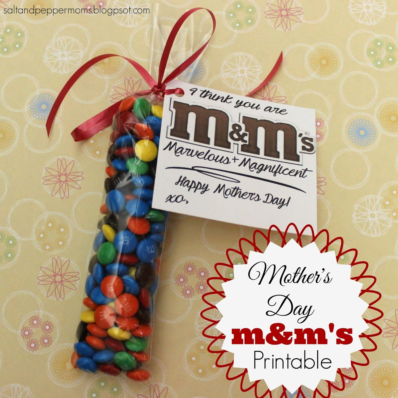 Church Mothers Day Ideas
 Salt and Pepper Moms free Mother s Day M&M s printable