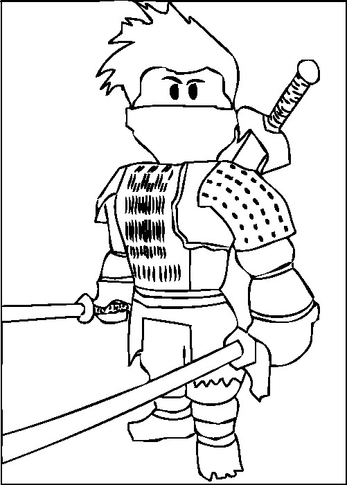 Coloring Book Games For Boys
 A free printable Roblox Ninja coloring page
