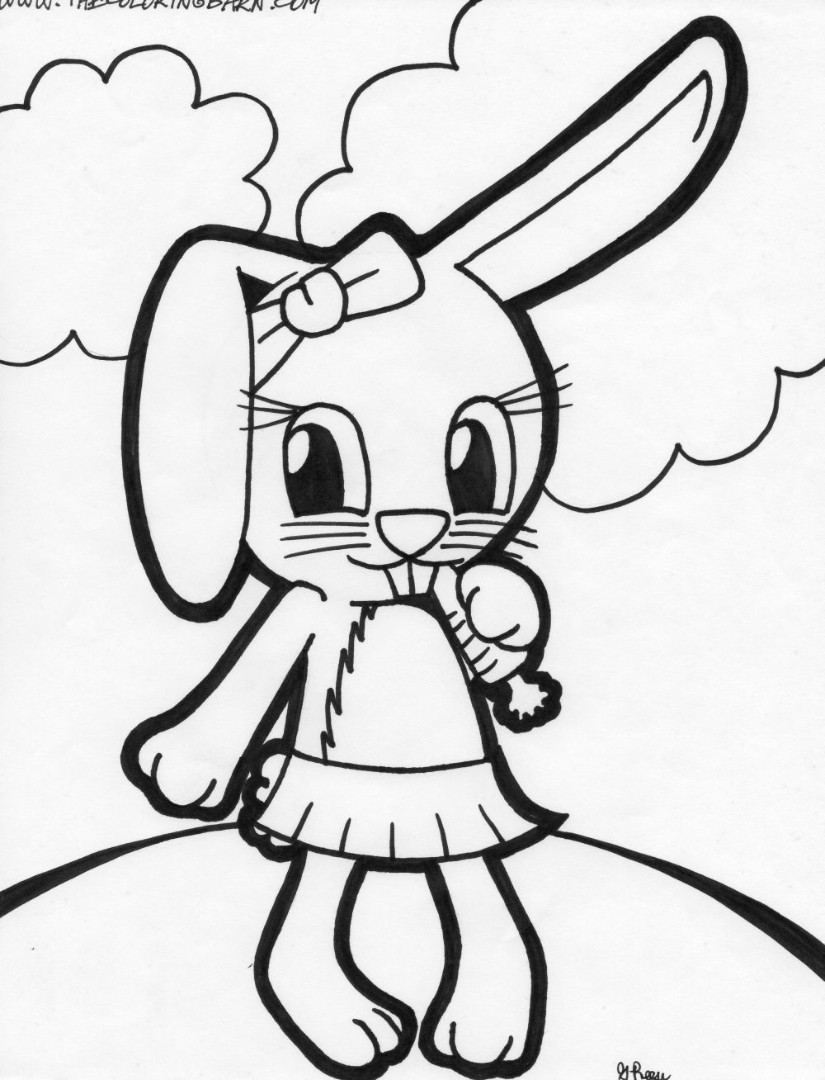 Coloring Pages Of Baby Bunnies
 Baby bunnies coloring pages and print for free