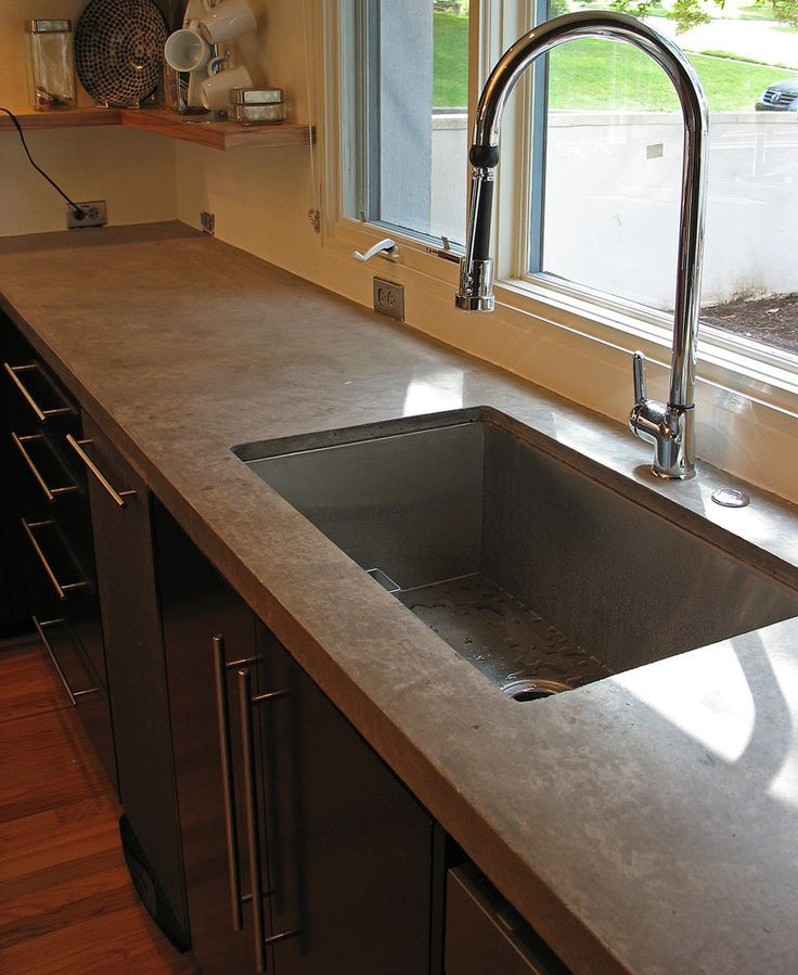 Concrete Kitchen Countertops Cost
 11 best Stained Concrete Countertops images on Pinterest