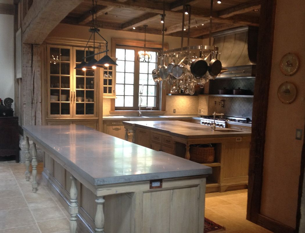 Concrete Kitchen Countertops Cost
 Scullery Style Zinc Sink and Countertop by Brooks Custom