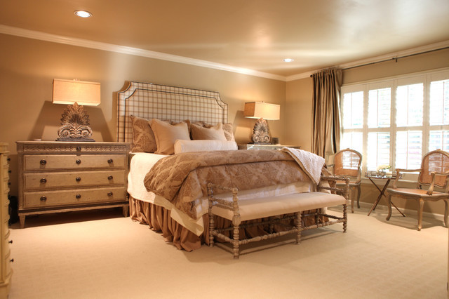 Country Master Bedroom
 French Country neutral Master bedroom Traditional
