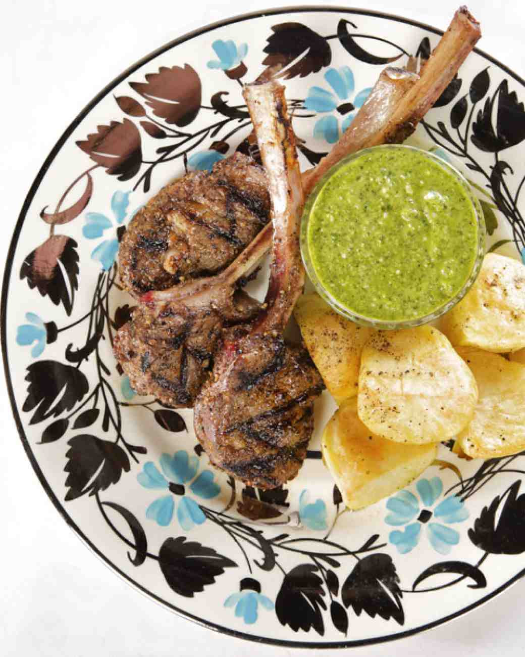 Dipping Sauce For Roasted Potatoes
 Lamb Lollipops with Green Goddess Mint Dipping Sauce and
