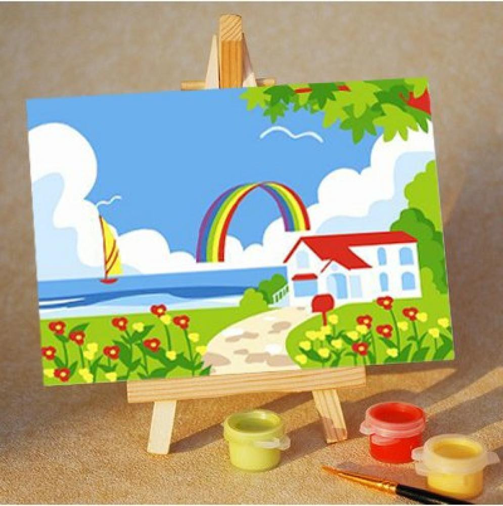 DIY Kits For Kids
 Diy oil painting paint by number kits for kids Rainbow
