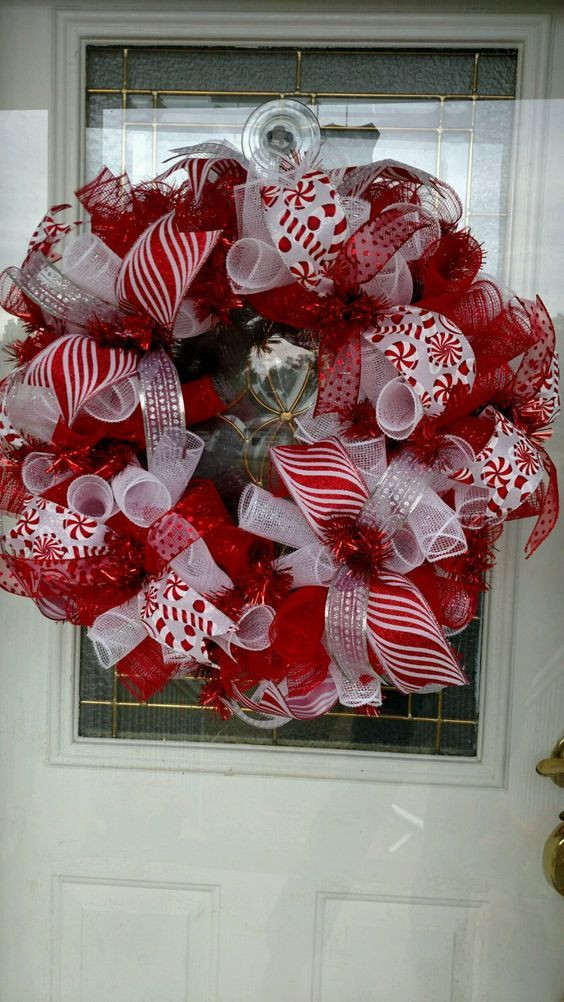 DIY Mesh Christmas Wreath
 Pin by Judy Leacock on wreaths
