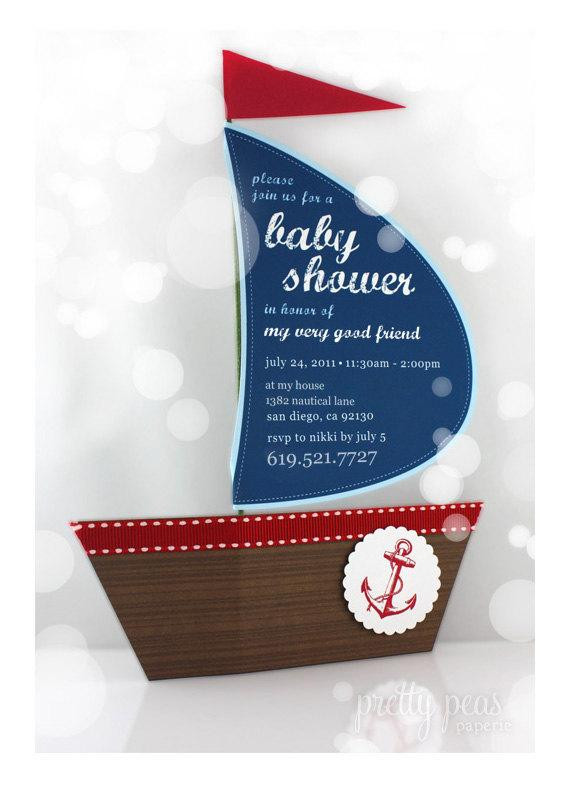 Diy Nautical Baby Shower Favors
 Items similar to DIY Nautical Baby Shower Invitation