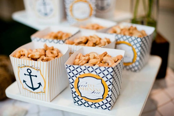 Diy Nautical Baby Shower Favors
 Items similar to Nautical Baby Shower PRINTABLES Popcorn