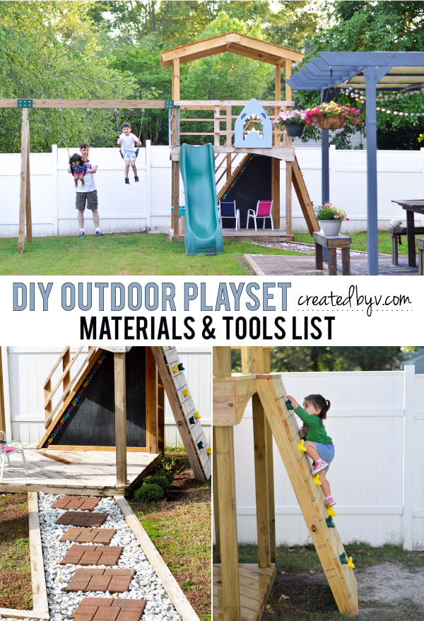 DIY Outdoor Playset
 DIY Outdoor Playset Materials & Tools List created by v