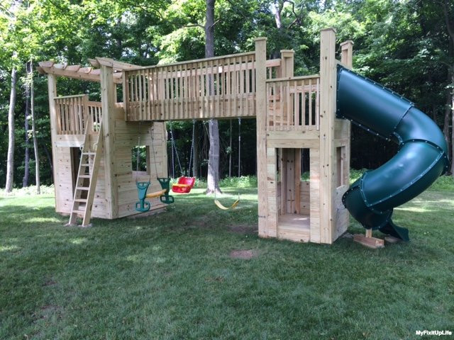 DIY Outdoor Playset
 Your DIY Trevor from Heath Ohio built a backyard playset