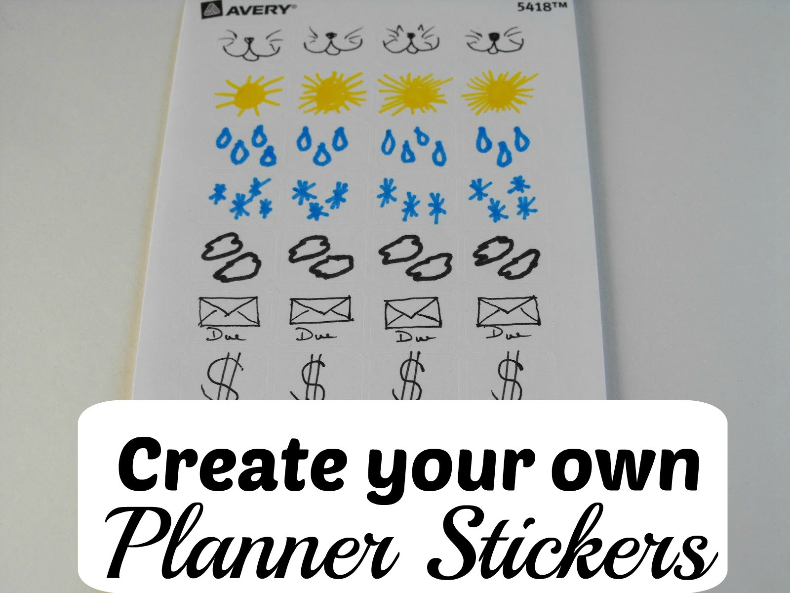 DIY Planner Sticker
 Smile for no reason Create Your Own DIY Planner Stickers
