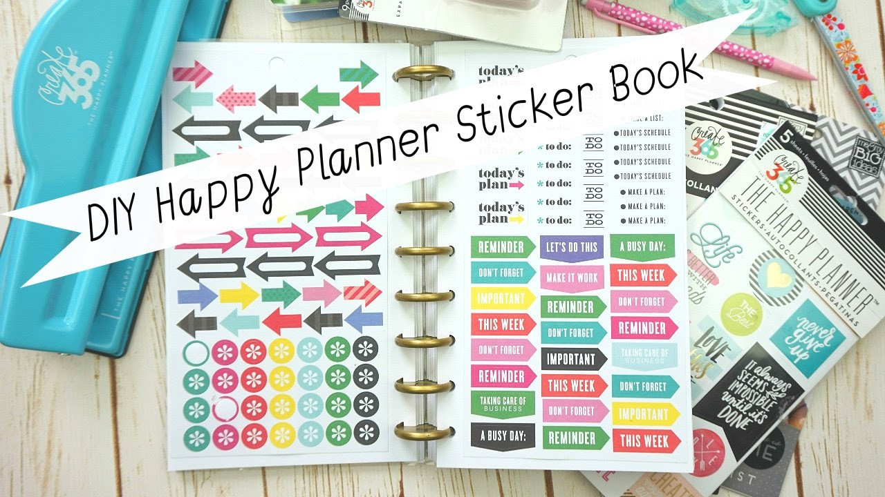 DIY Planner Sticker
 How to DIY Happy Planner Sticker Book MAMBI
