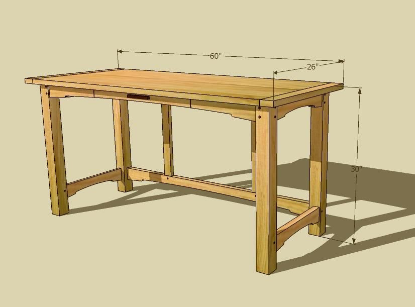 DIY Wood Desk Plans
 puter Desk Plans Dimensions