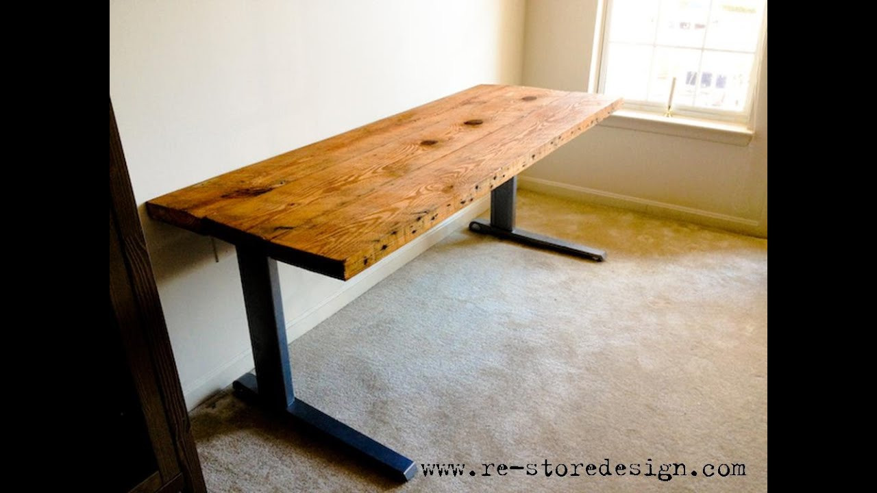 DIY Wood Desk Plans
 Reclaimed Wood Desk Reclaimed Wood Desk Diy