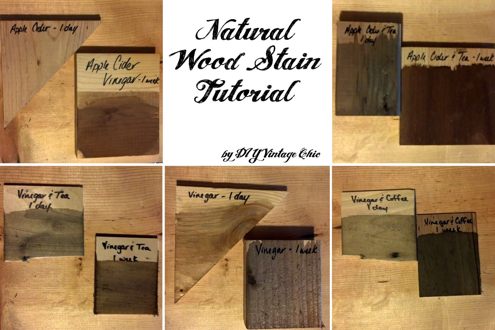 DIY Wood Stain Coffee
 DIY Vintage Chic Natural Wood Stain Tutorial