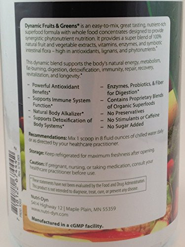 Dynamic Fruits And Greens
 Dynamic Fruits & Greens Chocolate Flavor Certified
