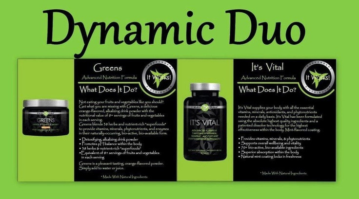 Dynamic Fruits And Greens
 Dynamic Duo GREENS alkalizing drink powder equivalent