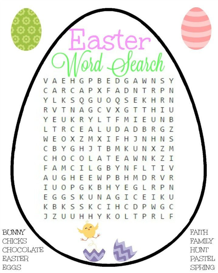 Easter Activities For Youth
 4 FREE Easter Printable Activities For Kids